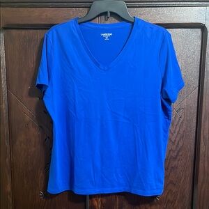 Women’s Lands' End Blue Relaxed Short Sleeve T-Shirt
